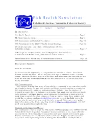 Fish Health Newsletter