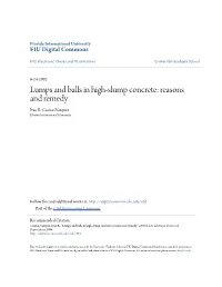 Lumps and Balls in High-Slump Concrete: Reasons and Remedy Ivan R