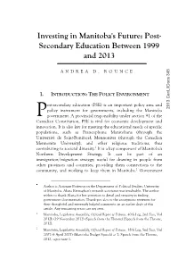 Post- Secondary Education Between 1999 and 2013