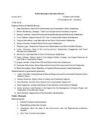 Public Meeting with Korsakov Residents Log, 8 June 2017