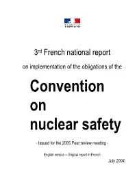 3Rd French National Report on Implementation of the Obligations of The