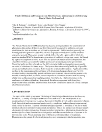 Cluster Diffusion and Coalescence on Metal Surfaces: Applications of a Self-Learning Kinetic Monte-Carlo Method