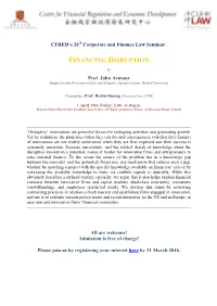 Financing Disruption