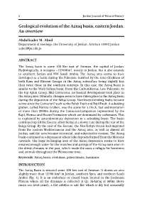 Geological Evolution of the Azraq Basin, Eastern Jordan: an Overview