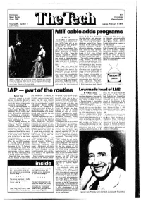 MIT Cable Adds Programs
