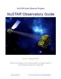 Nustar Observatory Guide