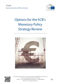 Options for the ECB's Monetary Policy Strategy Review