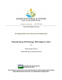 Potential Spray Drift Damage: What Steps to Take?