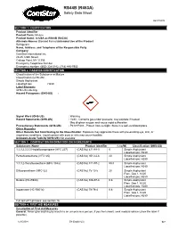 RS44B (R453A) Safety Data Sheet