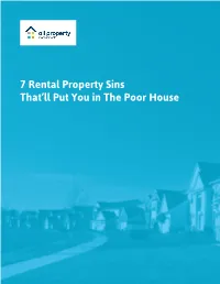 The 7 Deadly Sins of Rental Property Management