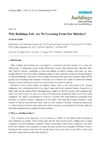 Why Buildings Fail: Are We Learning from Our Mistakes?