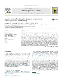 Adaptive Concept Resolution for Document Representation and Its