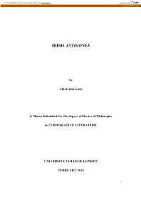 Irish Antigones