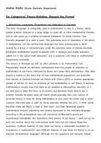 On Categorical Theory-Building: Beyond the Formal