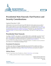 Presidential State Funerals: Past Practices and Security Considerations