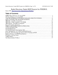 Radio Direction Finder RDF Projects Joe WB2HOL