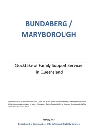 Stocktake of Family Support Services in Queensland