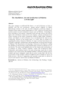 The Jain History, Art and Architecture in Pakistan: a Fresh Light1