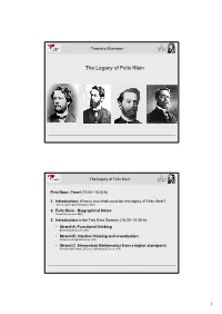 The Legacy of Felix Klein