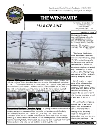 The Wenhamite WENHAM RESOURCE COA 10 SCHOOL STREET March 2015 978-468-5534 COA@WENHAMMA.GOV