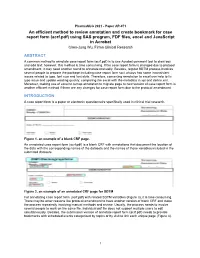 (Acrf.Pdf) Using SAS Program, FDF Files, Excel and Javascript in Acrobat Chen-Jung Wu, Firma Clinical Research