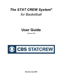 For Basketball User Guide