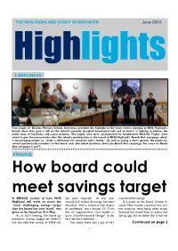How Board Could Meet Savings Target a BROAD Outline of How NHS Lion Were Required
