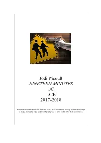 Jodi Picoult NINETEEN MINUTES 1C LCE 2017-2018
