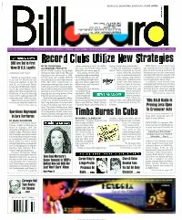 Record Clubs Utilize New Strategies