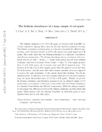 The Lithium Abundances for a Large Sample of Red Giants
