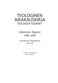 1984-2005 Hakemisto
