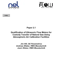 2002 05 Qualification of Ultrasonic Flow Meters for Custody Transfer of Natural Gas Hill GE Panametrics
