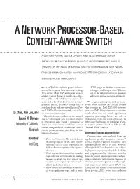 A Network Processor-Based, Content-Aware Switch