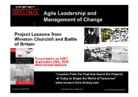Agile Leadership and Management of Change
