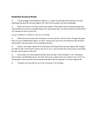 Basketball Knockout RULES