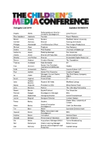 Delegate List 2014 Updated 20/06/2014