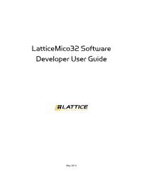 Latticemico32 Software Developer User Guide