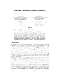 Maximum Mean Discrepancy Gradient Flow