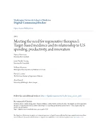 Meeting the Need for Regenerative Therapies I
