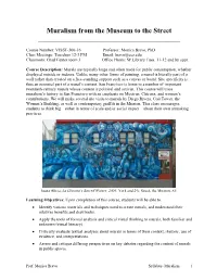 Muralism from the Museum to the Street ______