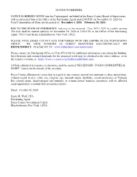 NOTICE to BIDDERS NOTICE IS HEREBY GIVEN, That The