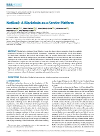 Nutbaas: a Blockchain-As-A-Service Platform
