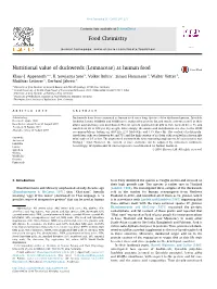 Nutritional Value of Duckweeds (Lemnaceae) As Human Food ⇑ Klaus-J
