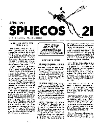 Sphecos: a Forum for Aculeate Wasp Researchers