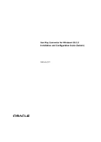 Sun Ray Connector for Windows OS 2.3 Installation and Configuration Guide (Solaris)