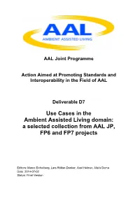 Use Cases in the Ambient Assisted Living Domain: a Selected Collection from AAL JP, FP6 and FP7 Projects
