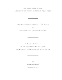 A Theory of Rape Culture in American Public Policy
