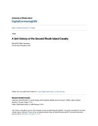 A Unit History of the Second Rhode Island Cavalry