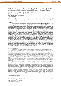 Biological Control of Aphids by the Predatory Midge Aphidoletes Aphidimyza in the Presence of Intraguild Predatory Bugs and Thrips