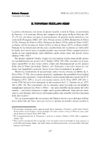 IL TOPONIMO FRIULANO Nimis